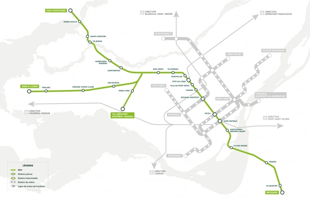 carte réseau du REM
